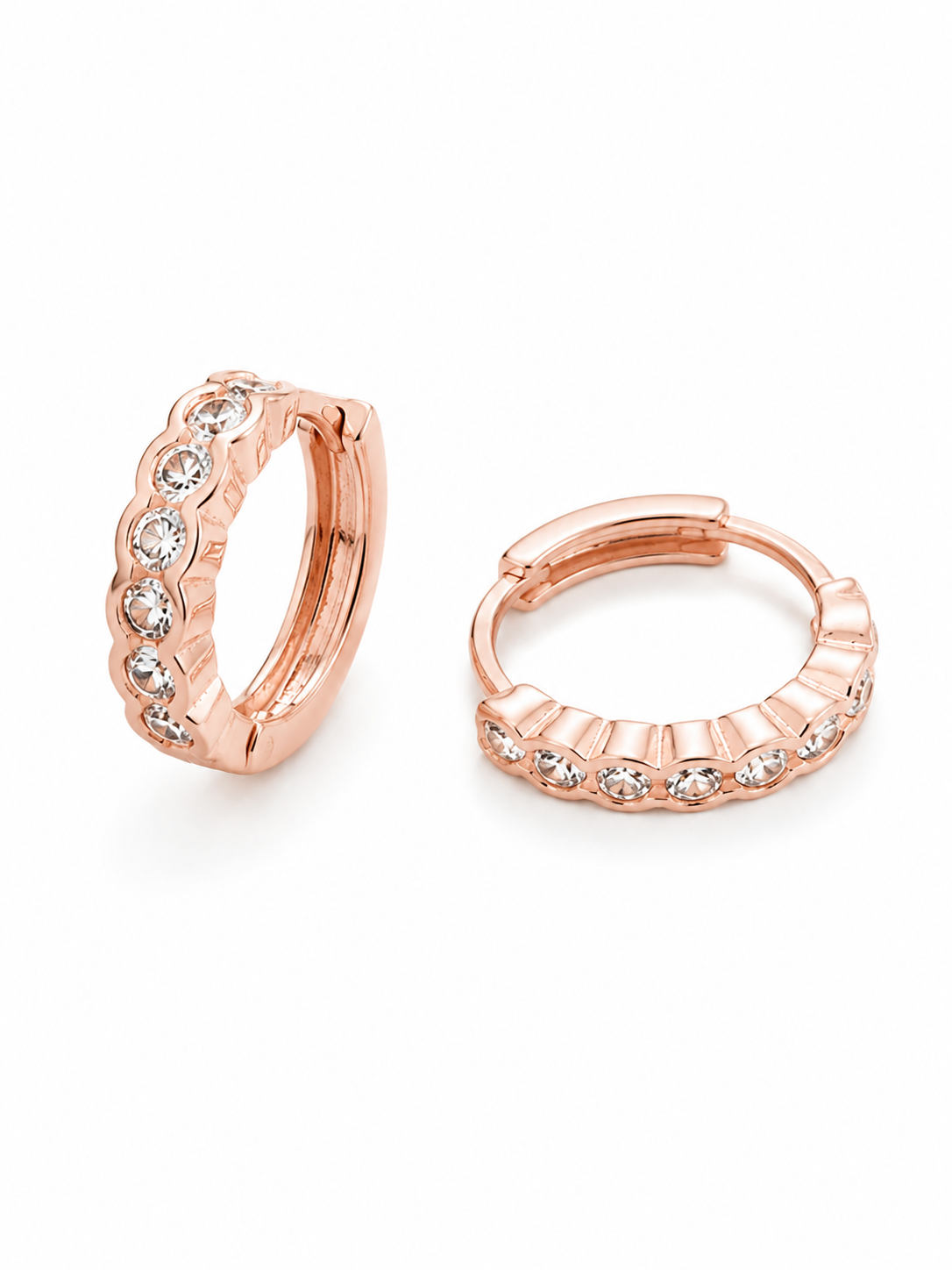 Argollas oro rose