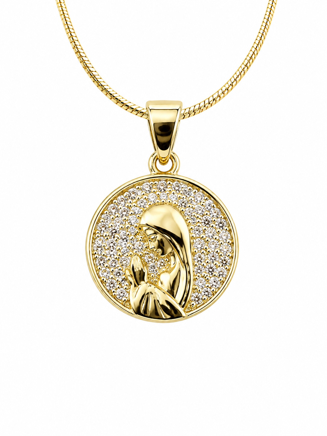 Virgen Niña Chapada en Oro