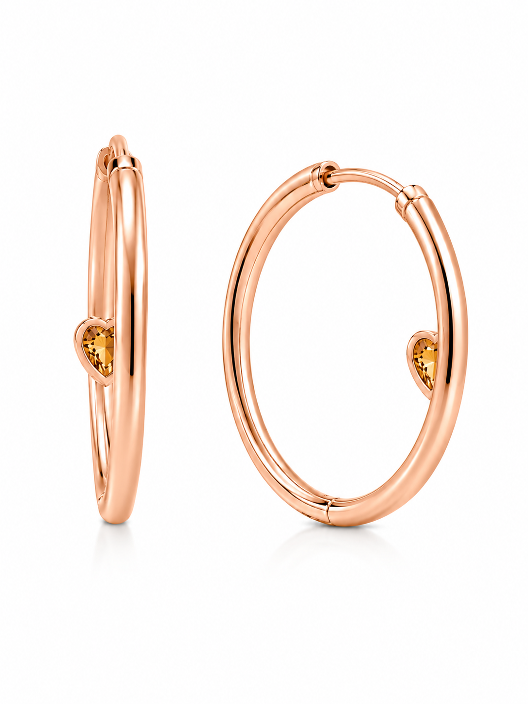Aros Aura Corazón – Oro Rosado