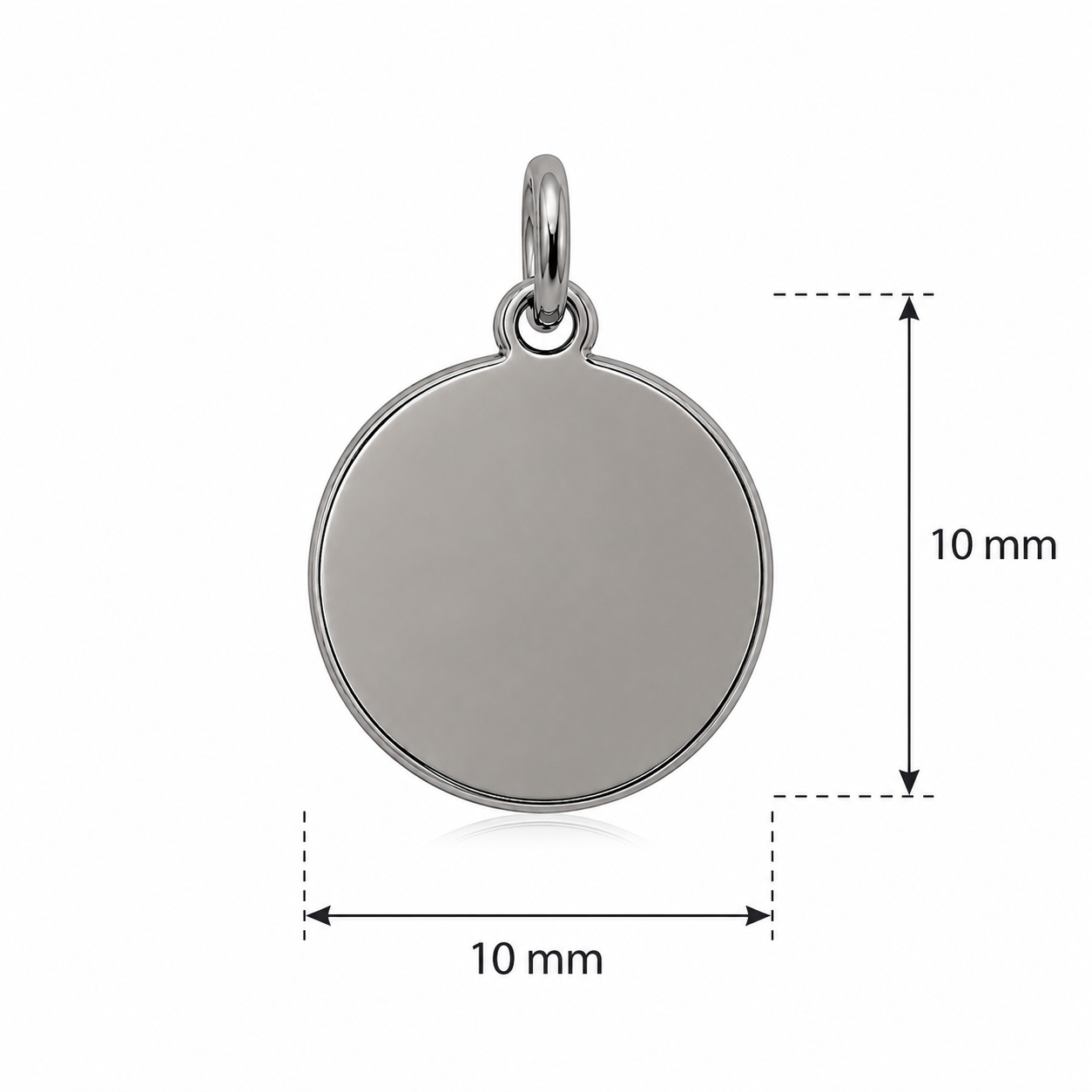 Medalla enchapada en oro blanco, Circulo