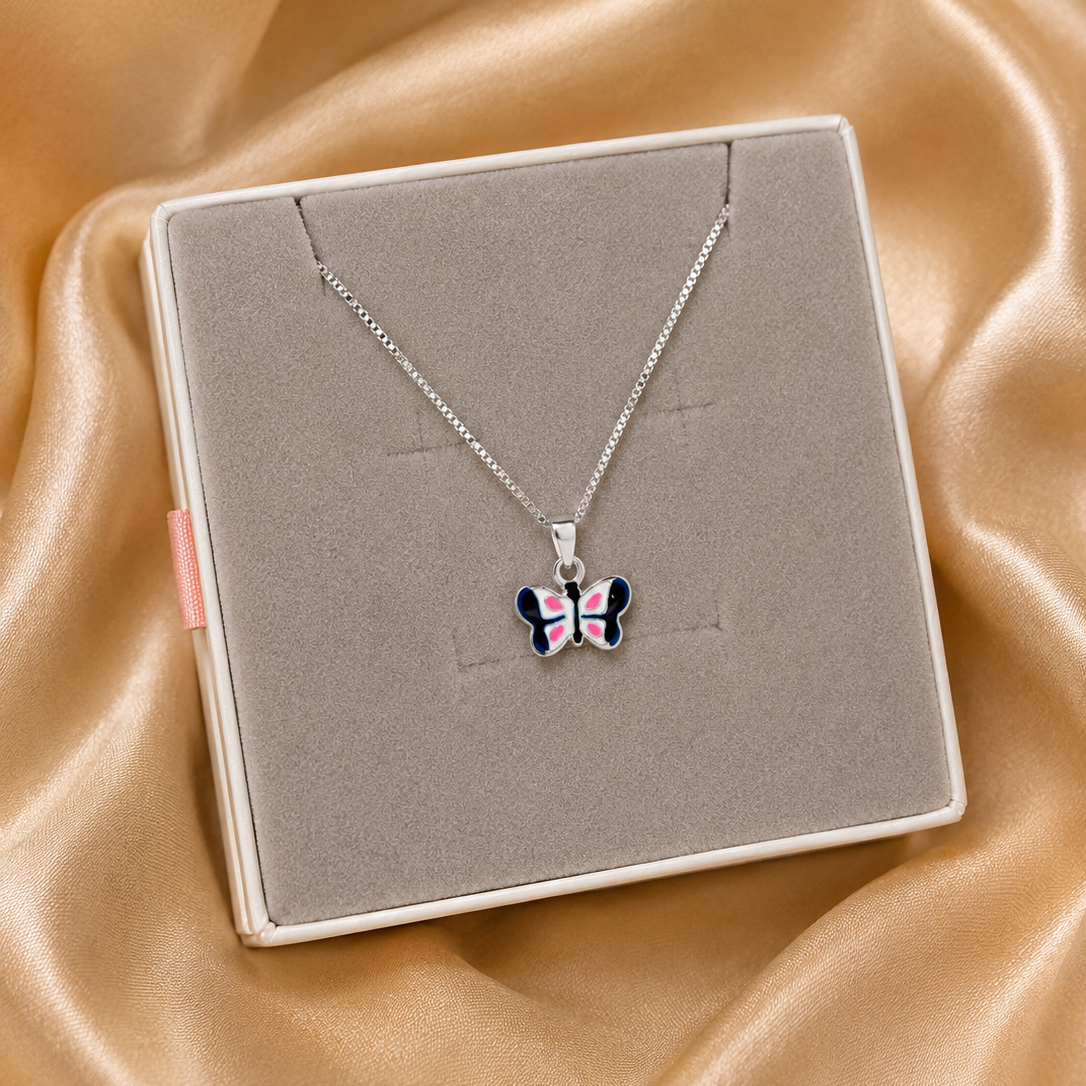 Collar Infantil mariposa – Plata 925