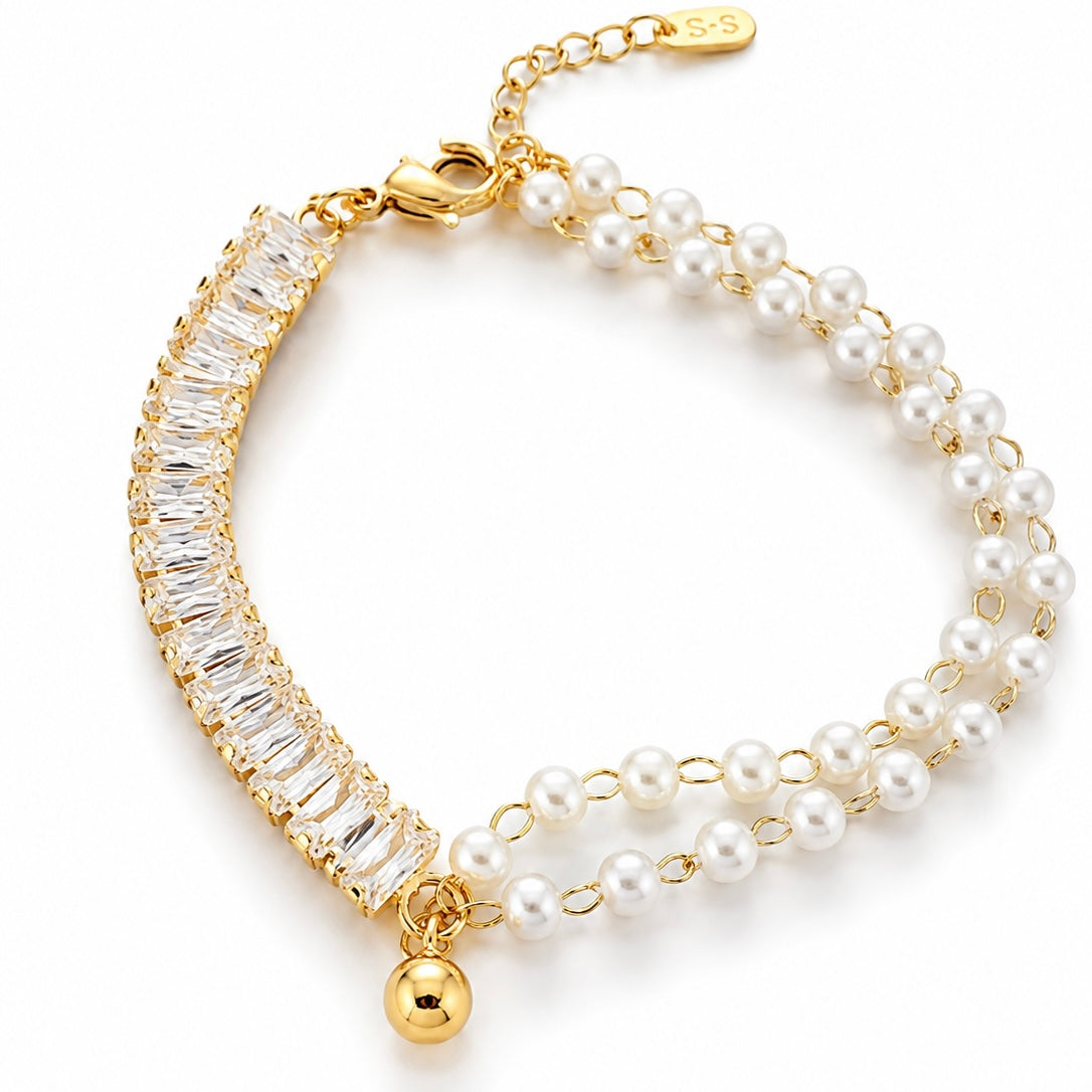 Pulsera Perlas & Brillo
