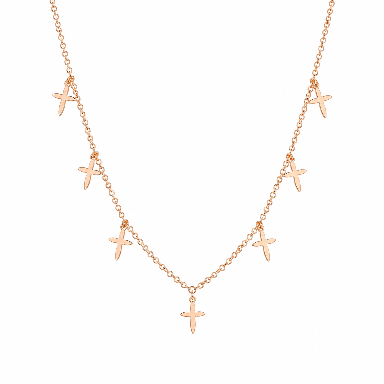 Collar Rosé Cruz Celestial