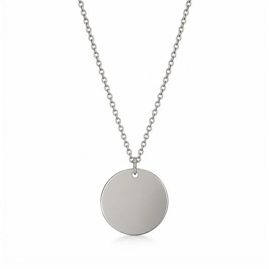 Medalla enchapada en oro blanco, Circulo