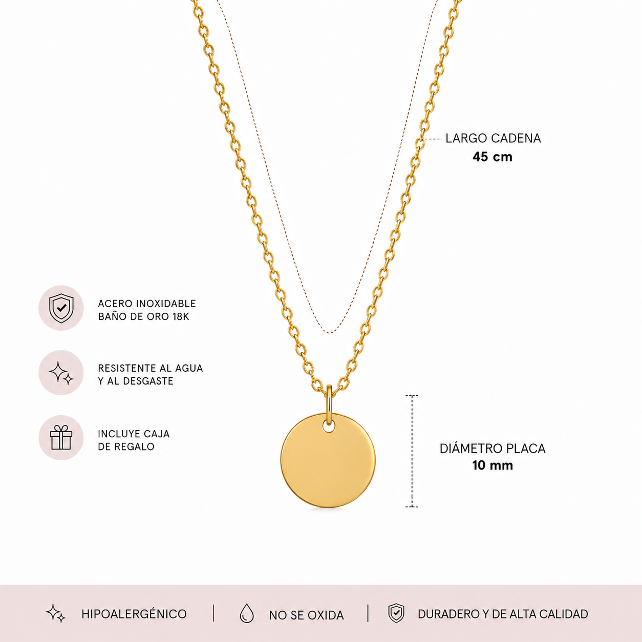 Medalla enchapada en oro, Circulo
