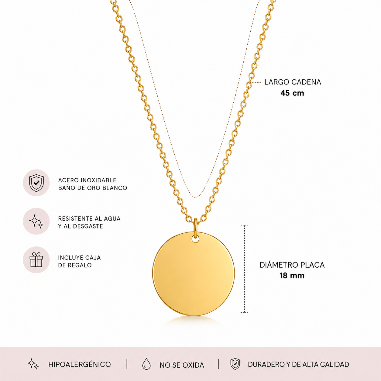 Medalla enchapada en oro, Circulo