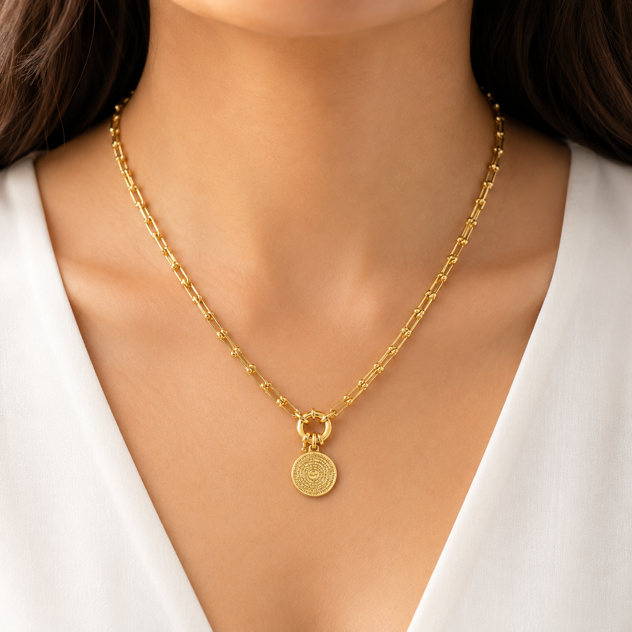 Collar Padre Nuestro – Enchapado en Oro 18K