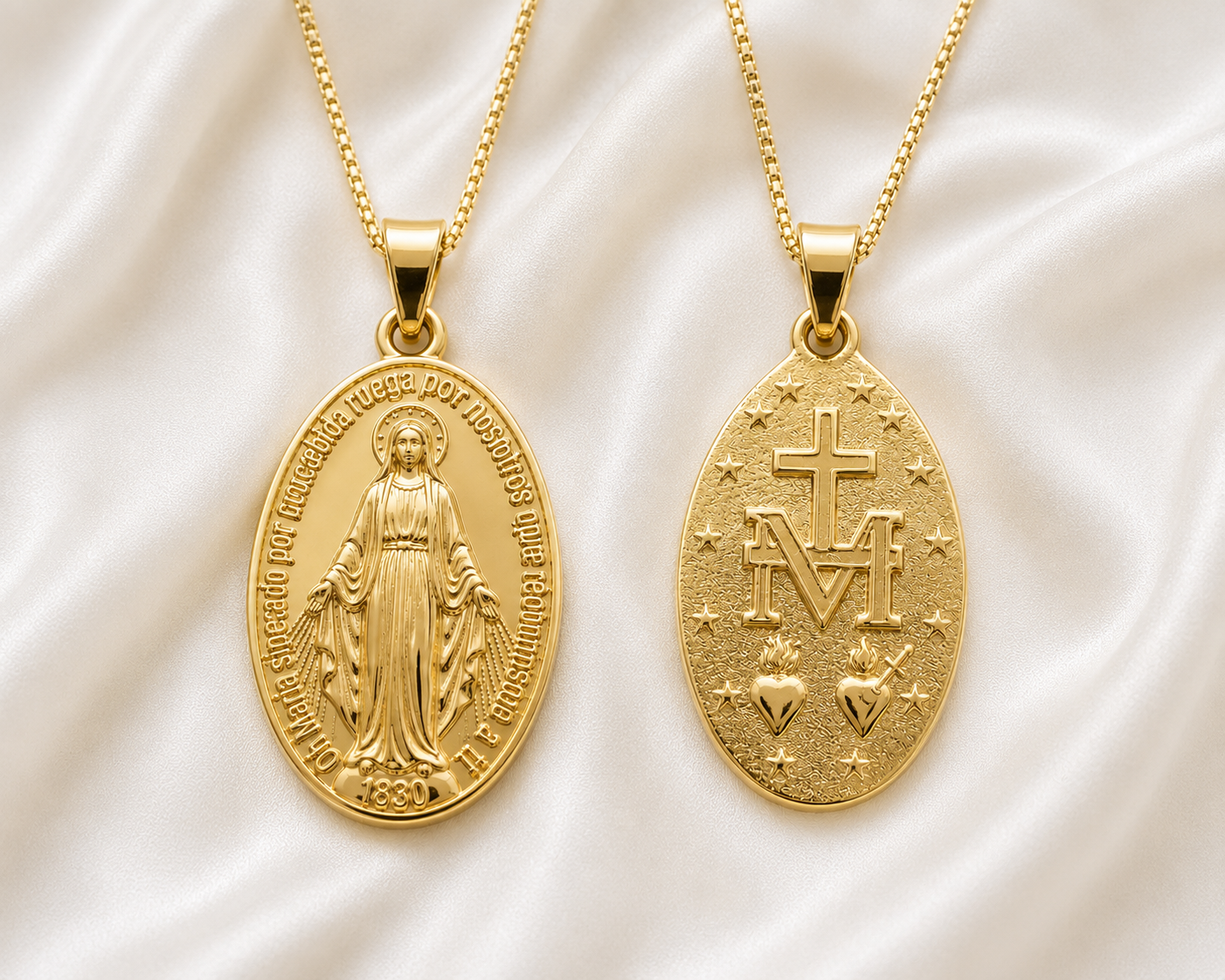 Collar medalla virgen de los rayos