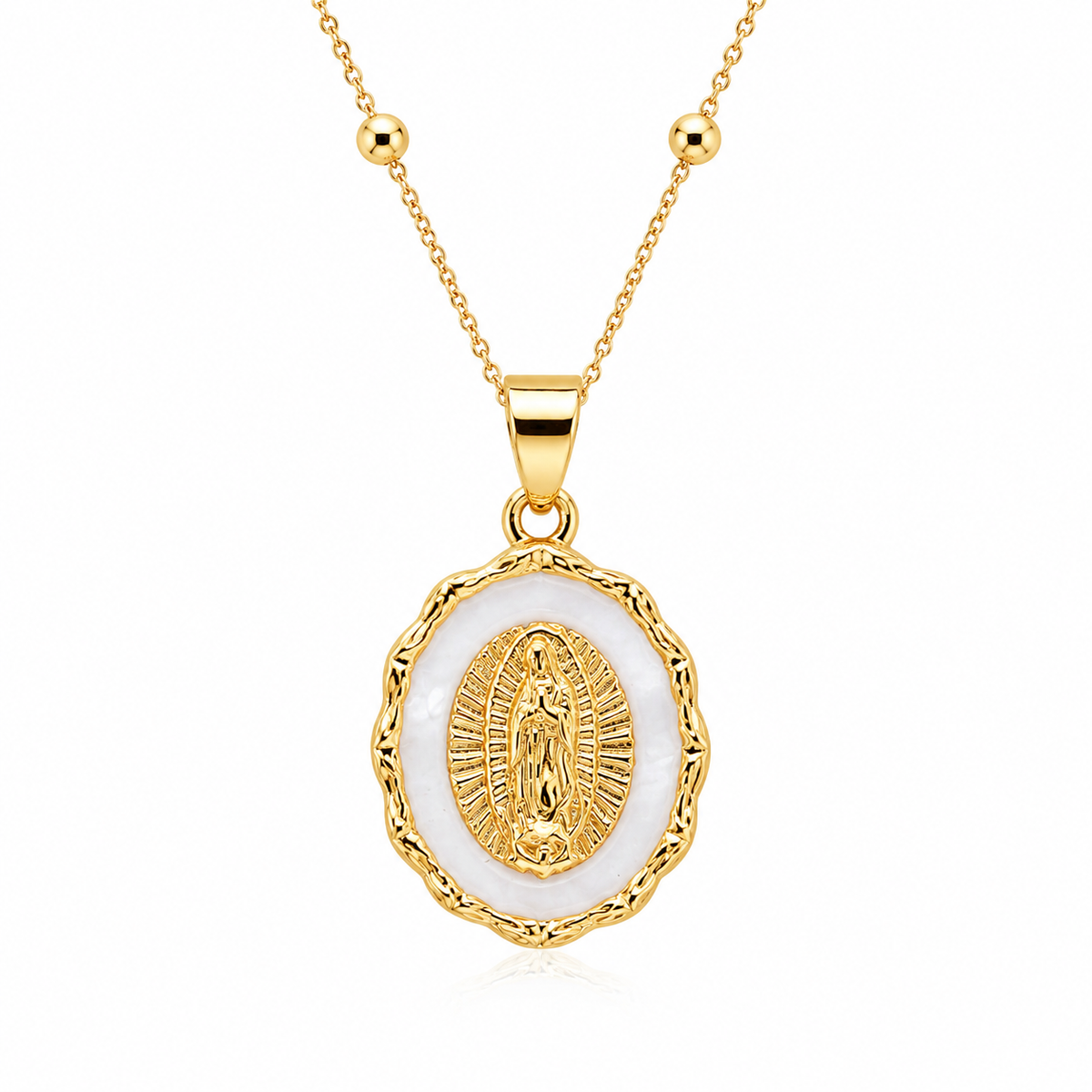 Collar Virgen de Guadalupe esmaltada