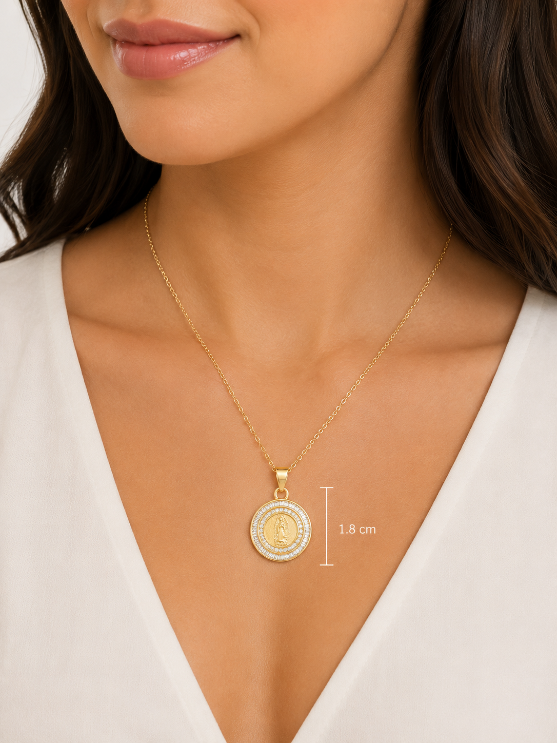 Medalla Virgen de Guadalupe con Circones