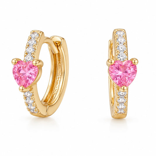 Aros Corazón de Rosé