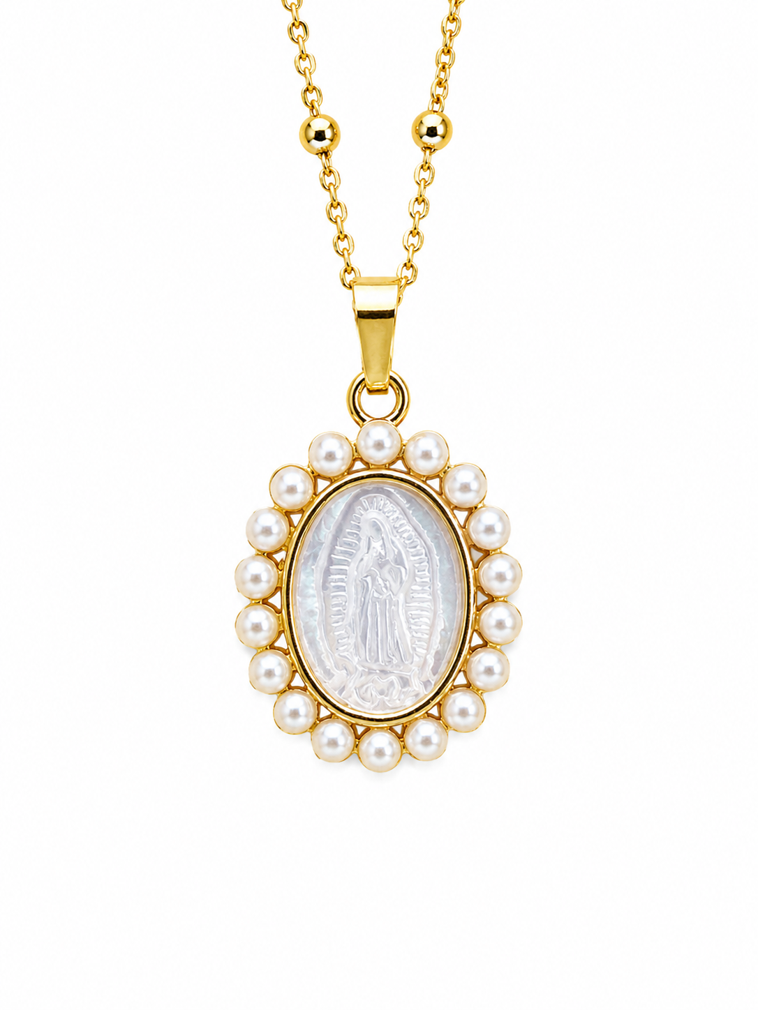 Medalla Virgen de Guadalupe en Nácar