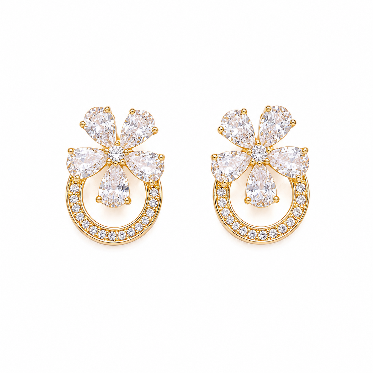 Aros Flor Brillante