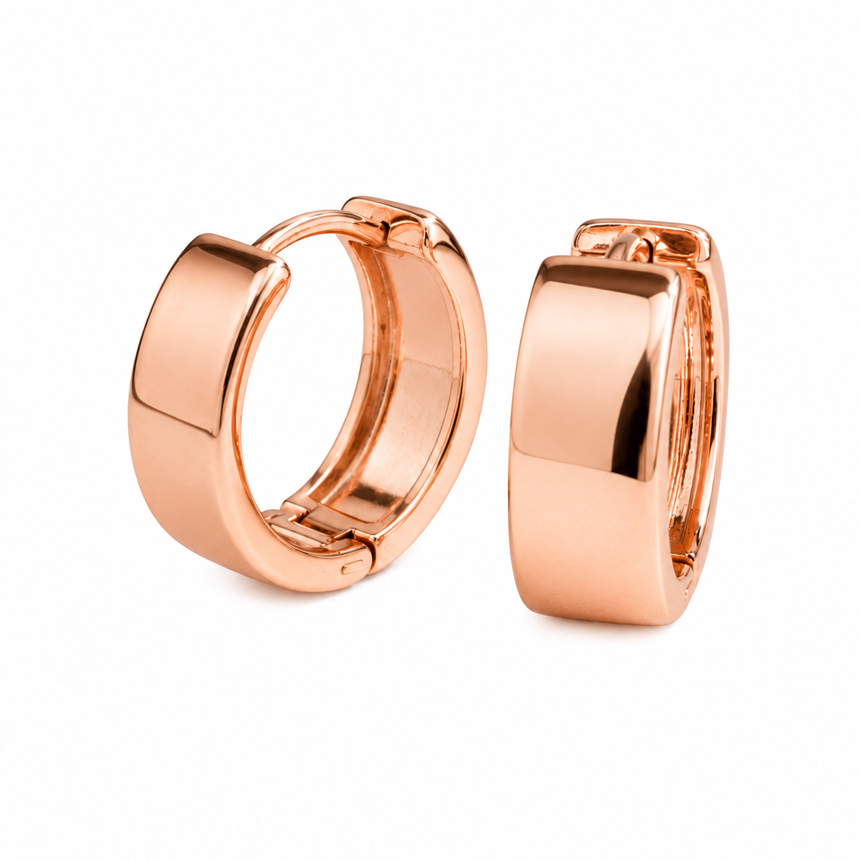 Aros Huggie Oro Rosado