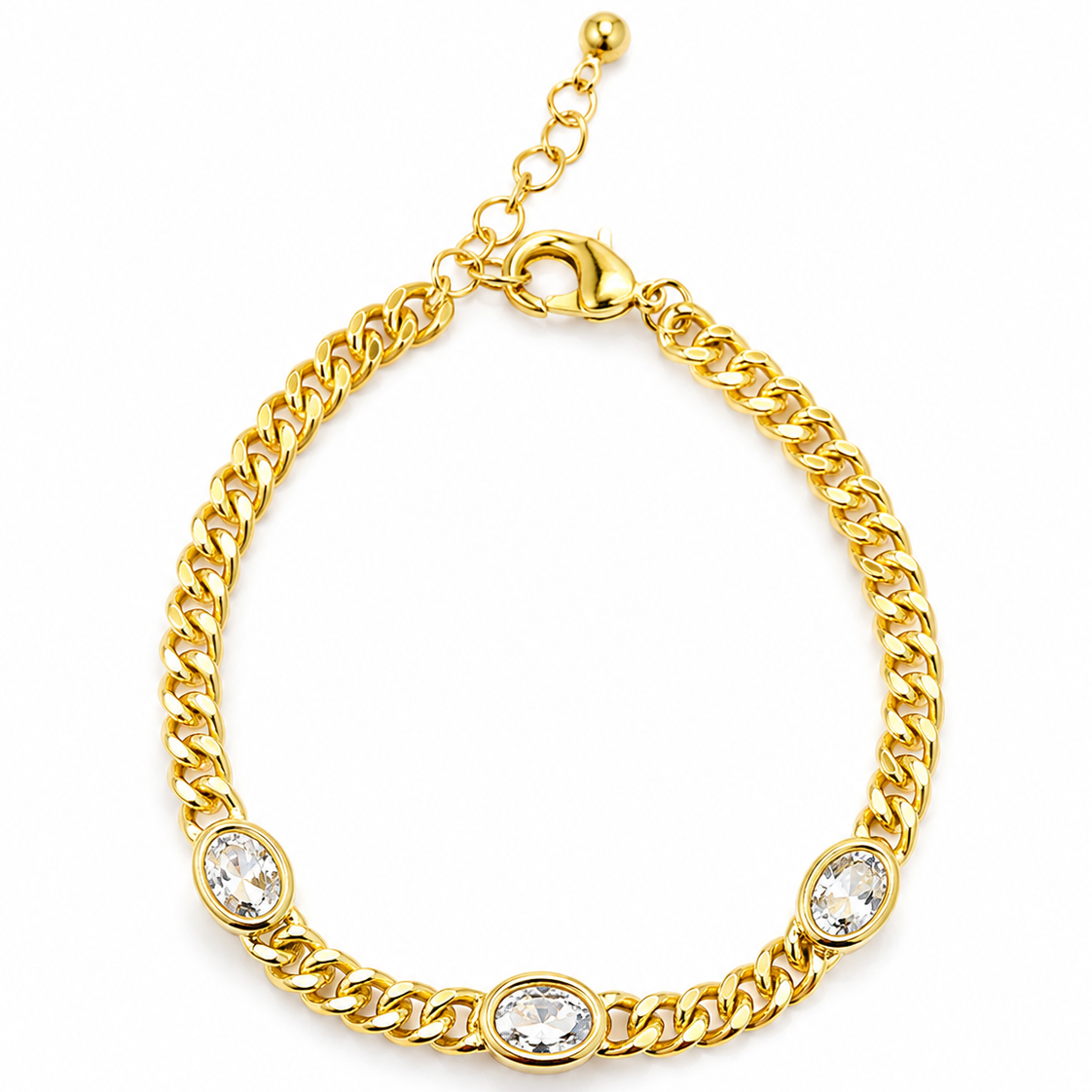 Pulsera Eslabones con Cristales
