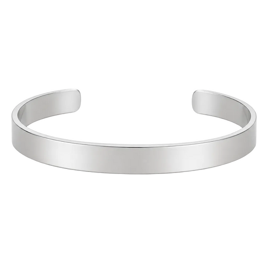 Pulsera tipo Esclava enchape de oro blanco