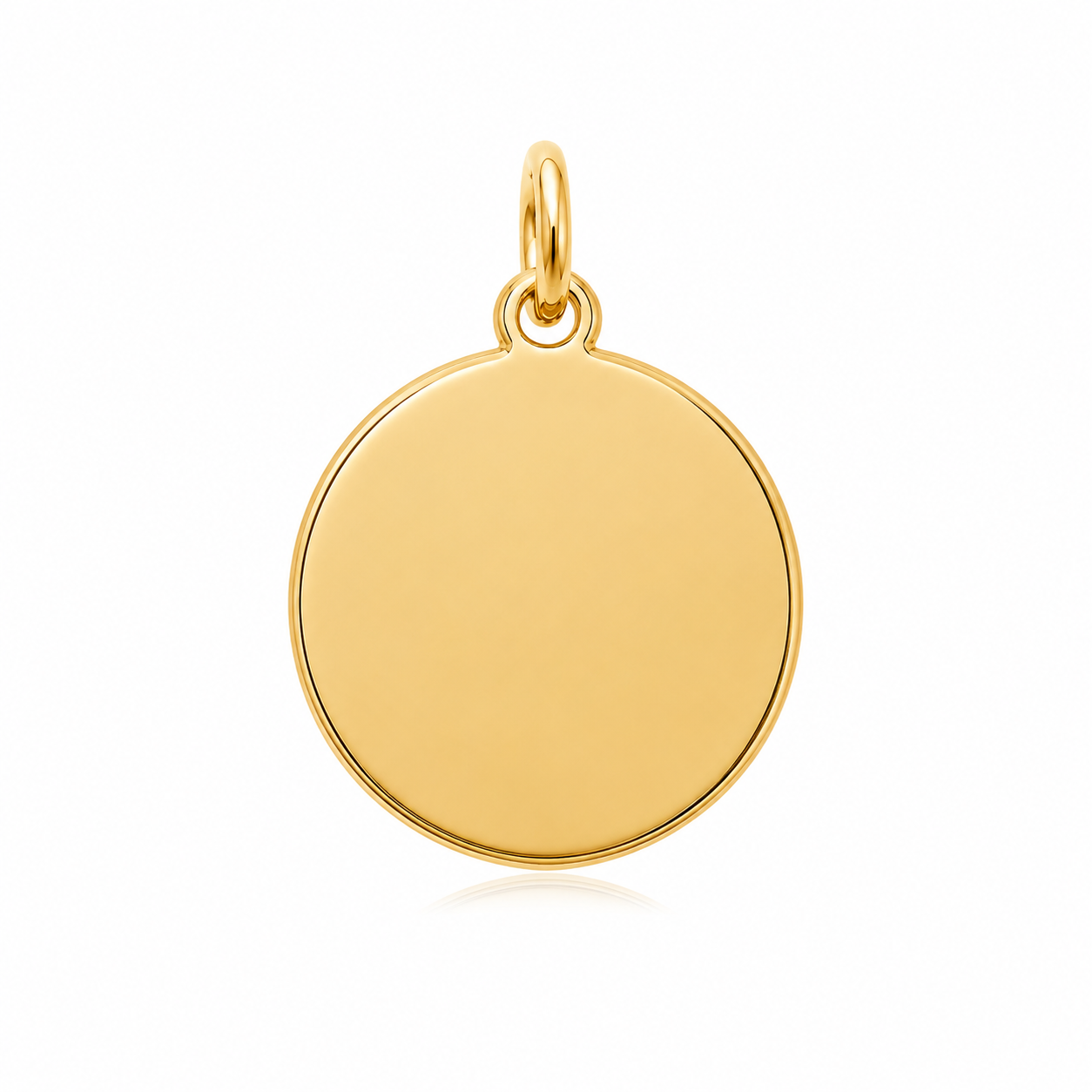 Medalla enchapada en oro 18mm. Circulo