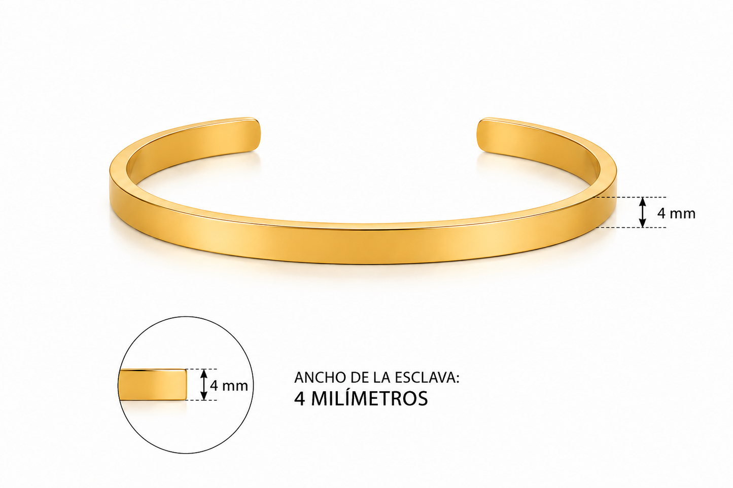 Pulsera tipo Esclava enchape de oro dorada