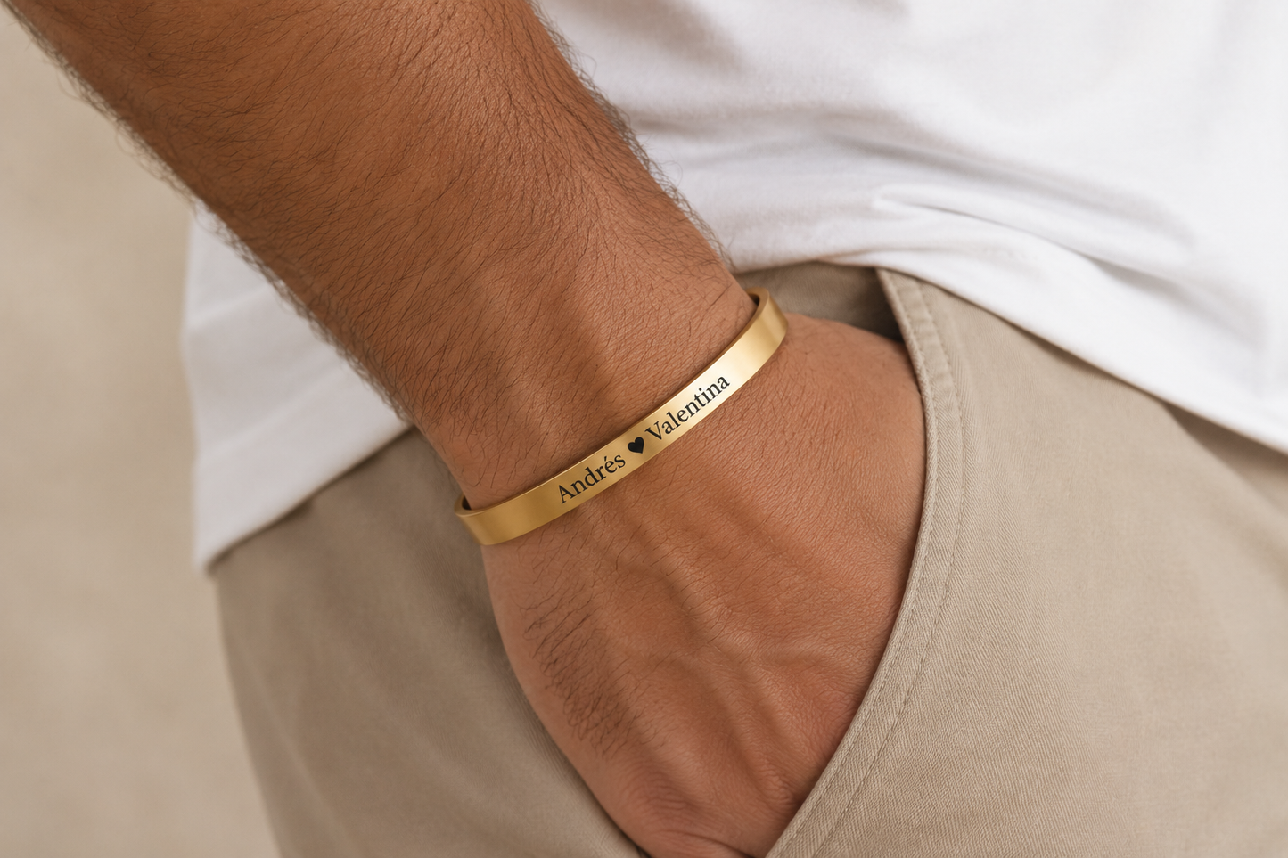 Pulsera tipo Esclava enchape de oro dorada