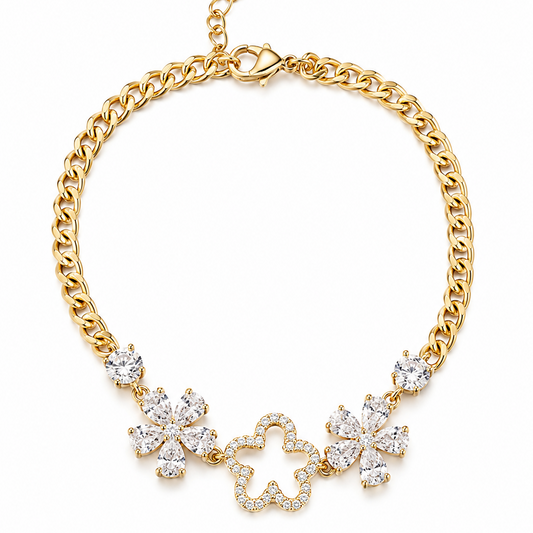 Pulsera Floral Brillo