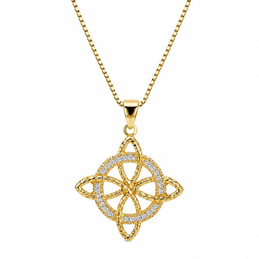 Collar Nudo de Bruja Dorado