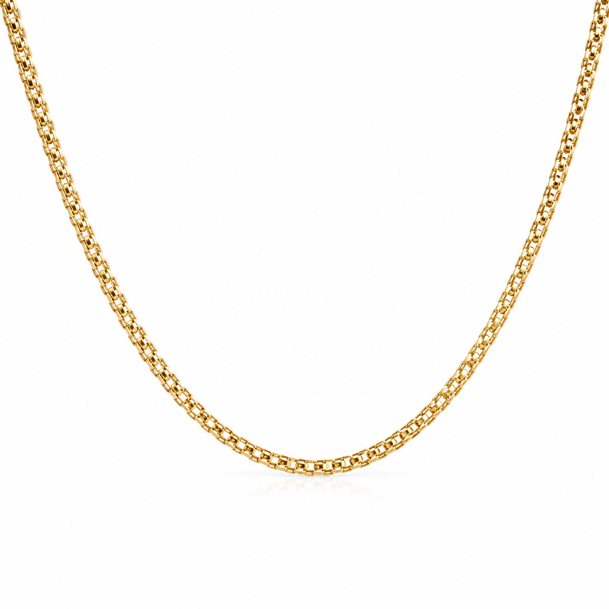 Cadena Tejido Chino 50 cm – Chapado en Oro Amarillo