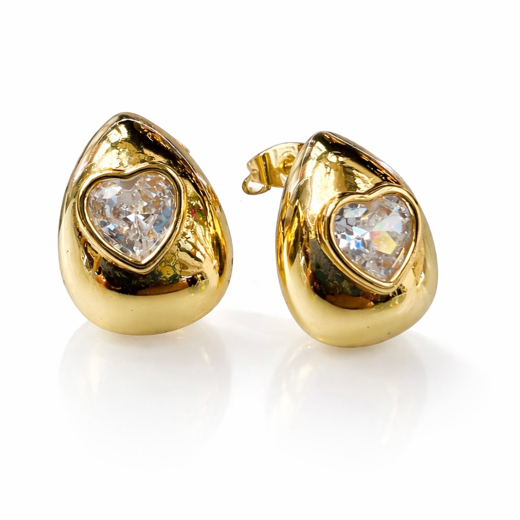 Aros Corazón de Cristal