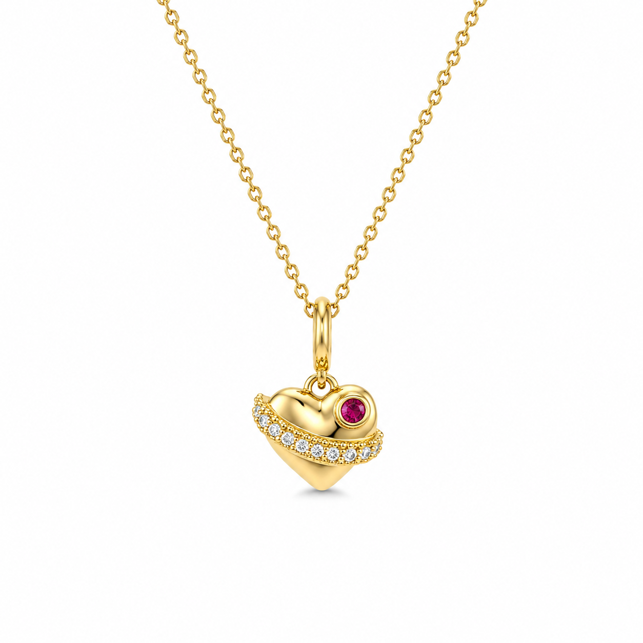 Collar Corazón Brillante