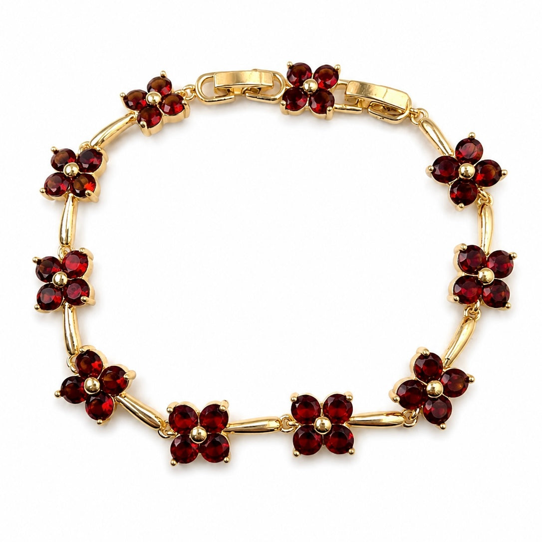 Pulsera Flores Rubí
