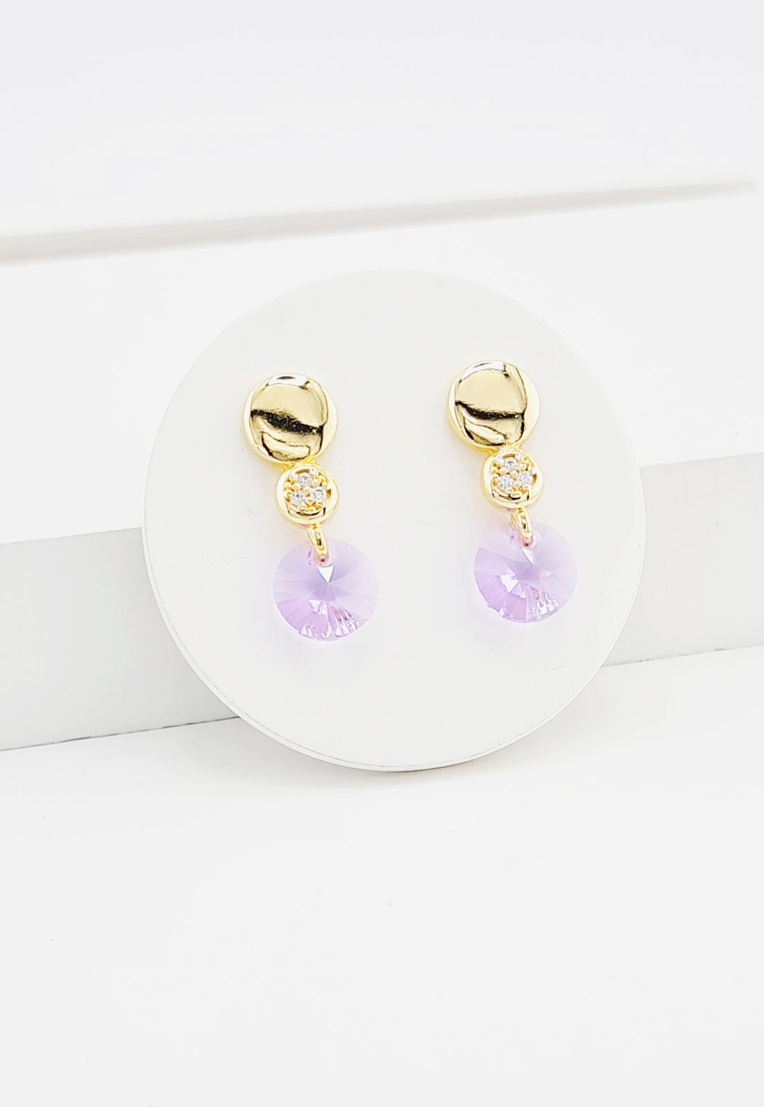 Aros Punto de Luz Gold Turquesa