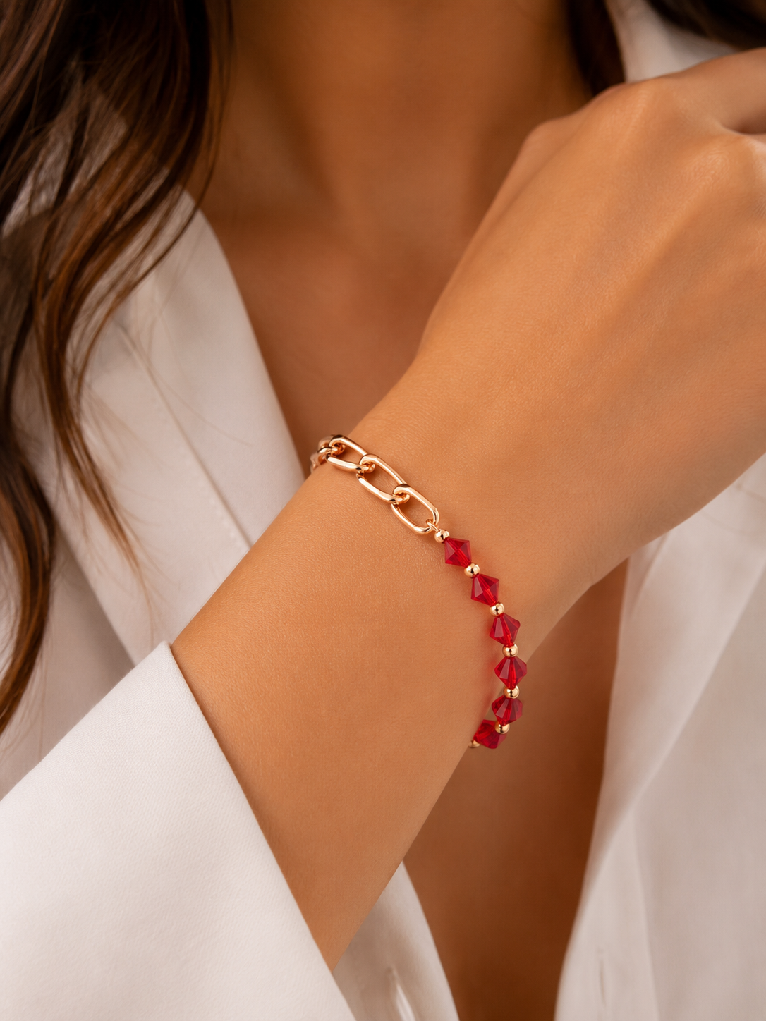 Pulsera Cristal Rubí – protección