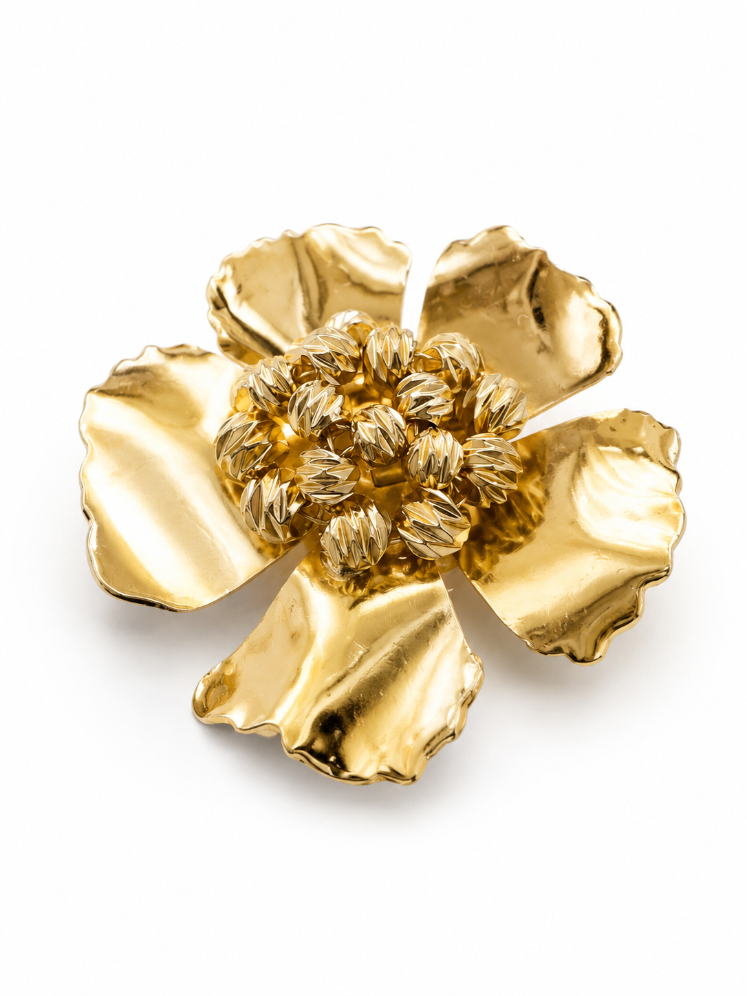 Anillo Flor Dorada XL