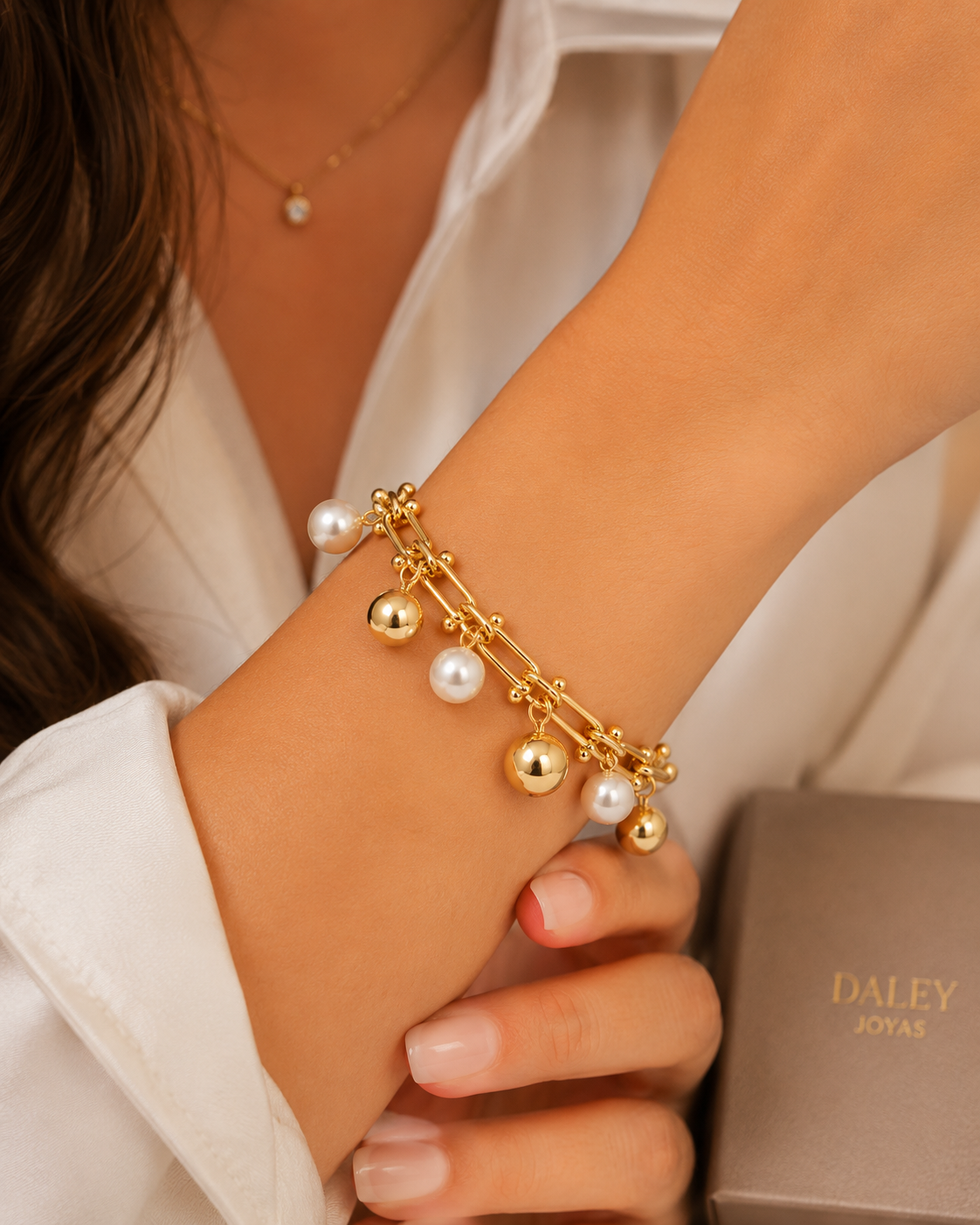 Pulsera Perla Charm