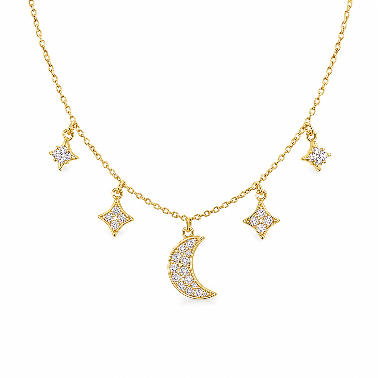 Collar Luna y Estrellas