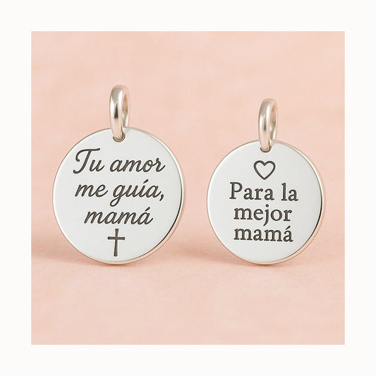 Medalla de plata 18mm. unisex circulo