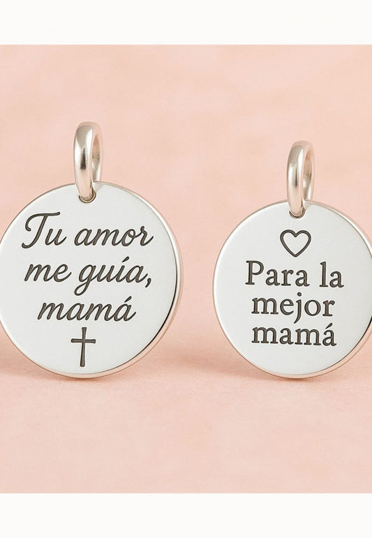 Medalla de plata 18mm. Circulo