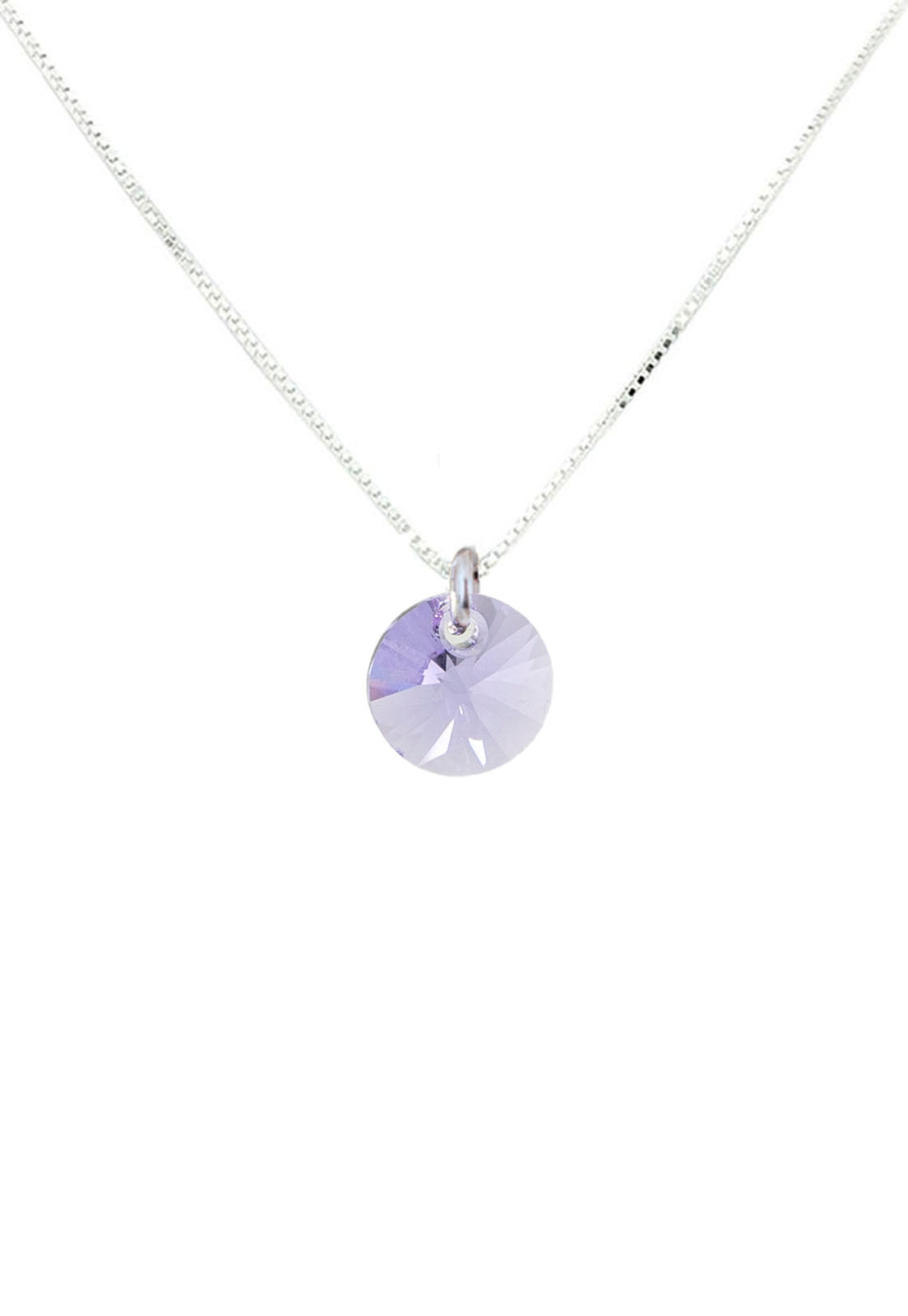 Collar Punto de Luz Plata Violet