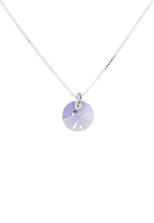 Collar Punto de Luz Plata Violet