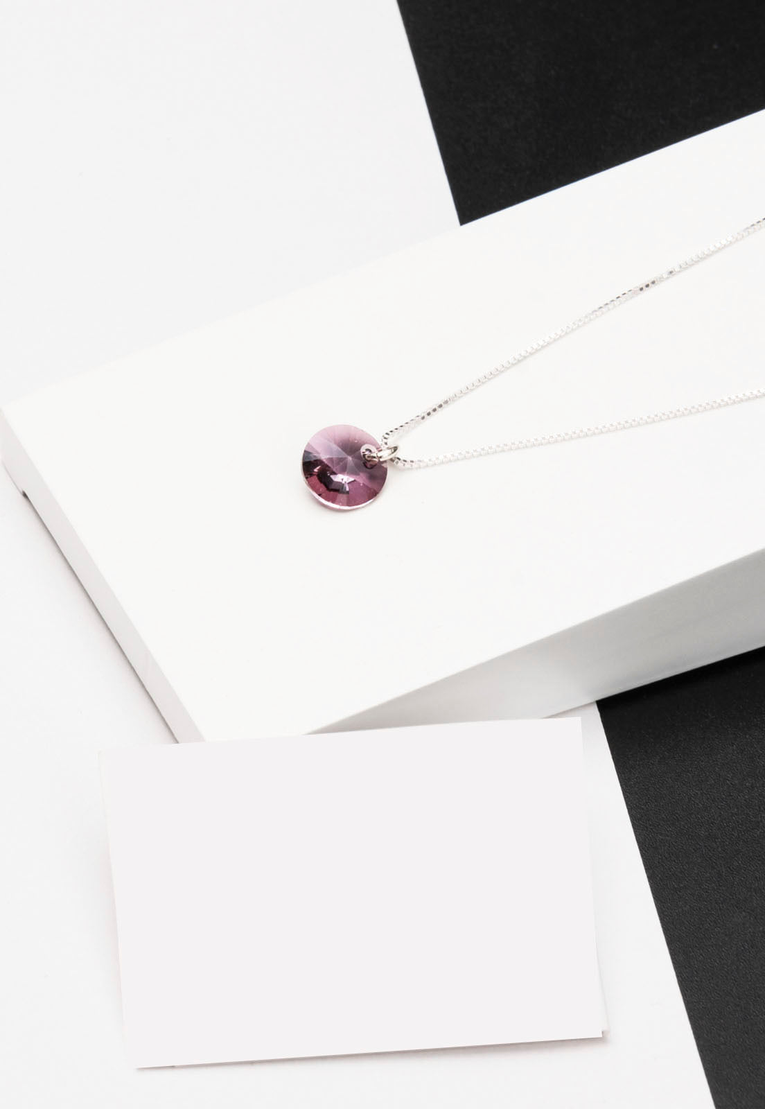 Collar Punto de Luz Plata Italiana 925 y Cristal Genuino AP