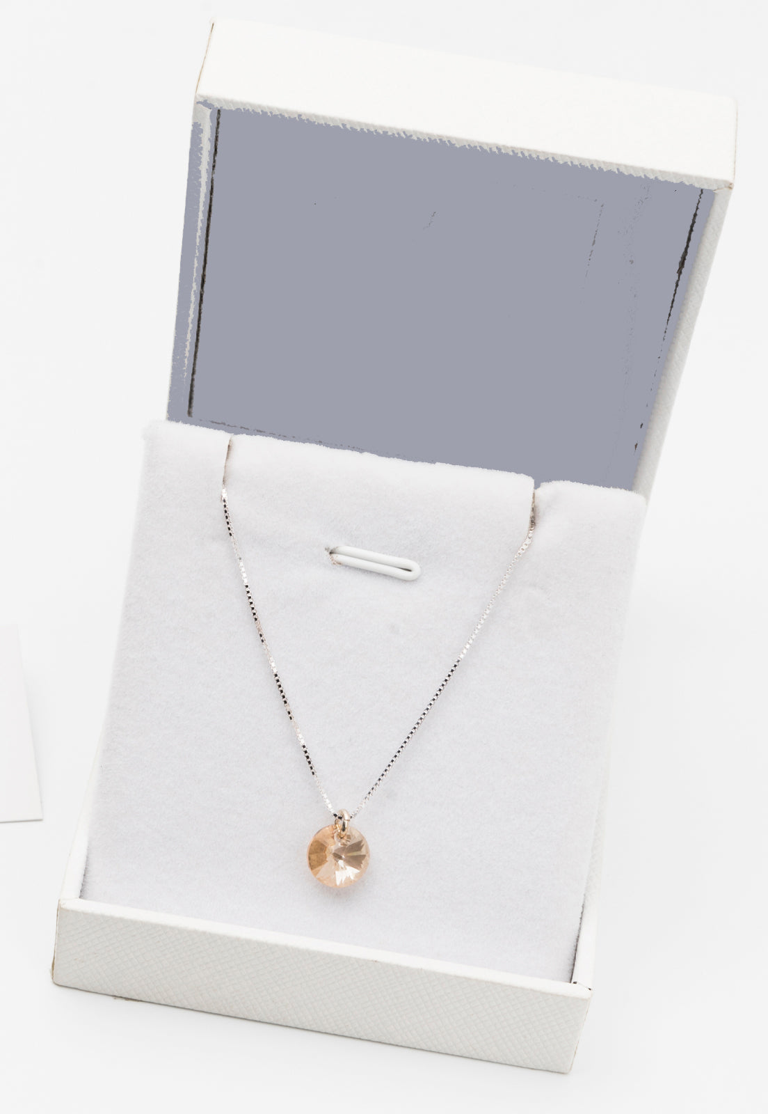 Collar Punto de Luz Plata Italiana 925 y Cristal Genuino GS