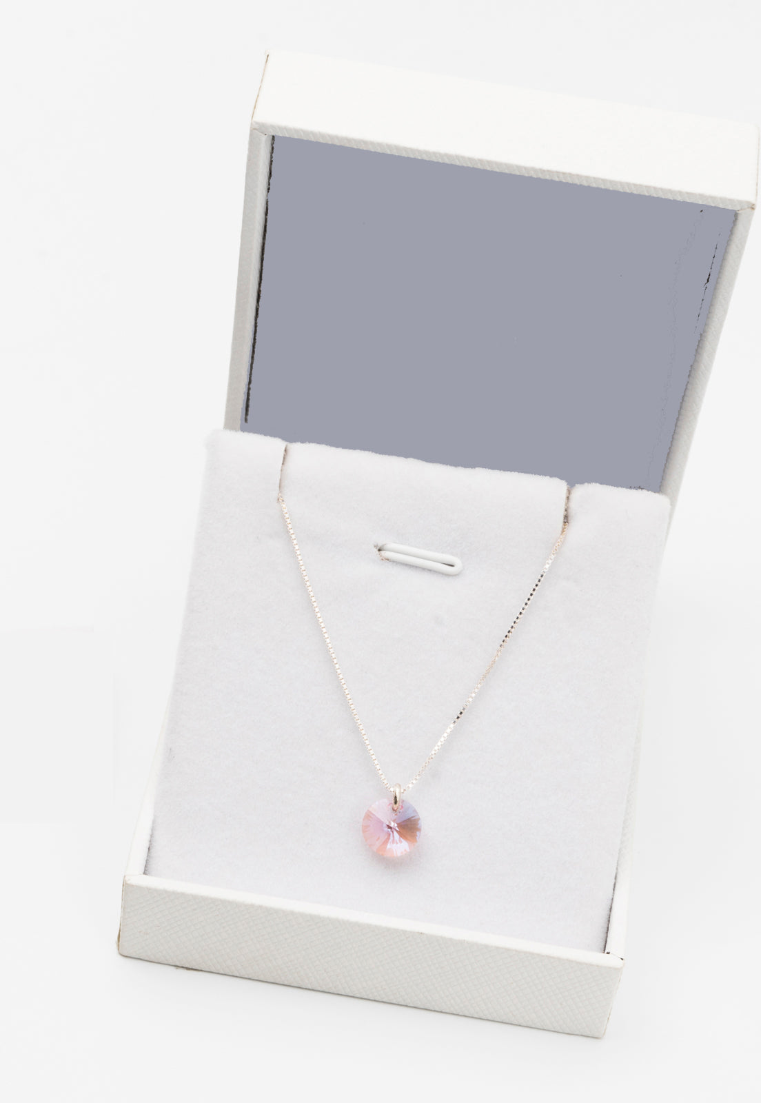 Collar Punto de Luz Plata Italiana 925 y Cristal Genuino LR