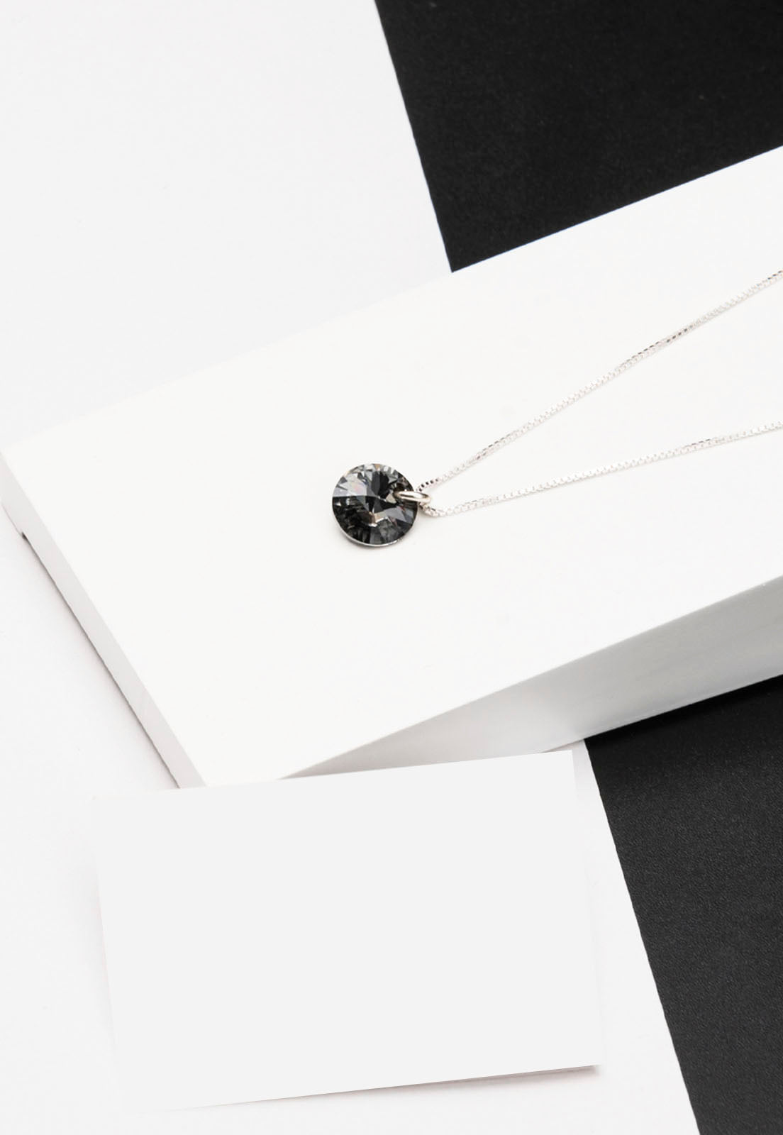 Collar Punto de Luz Plata Italiana 925 y Cristal Genuino SN