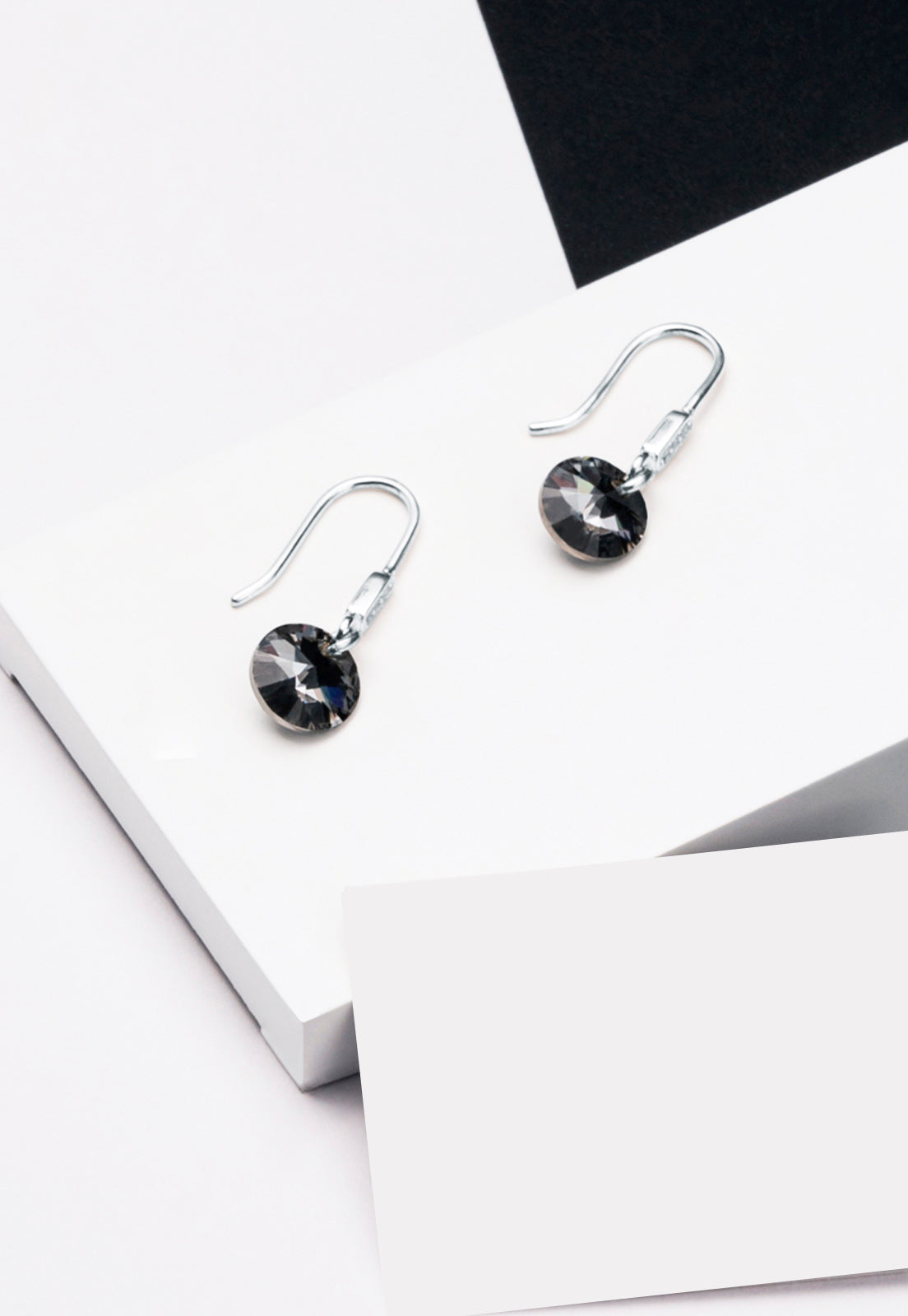 Aros Punto de Luz Circón Plata Italiana 925 y Cristal Genuino SN