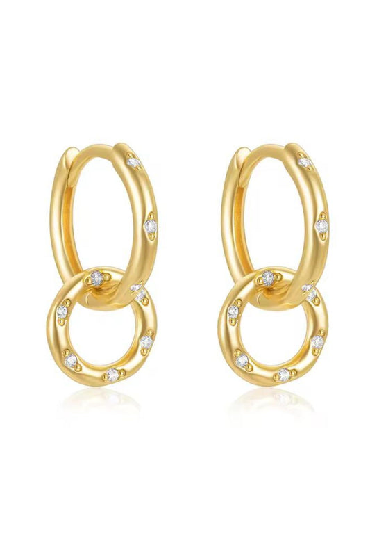 Argollas doble brillo