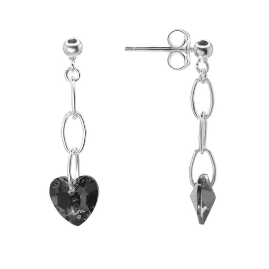 Aros largos heart silver