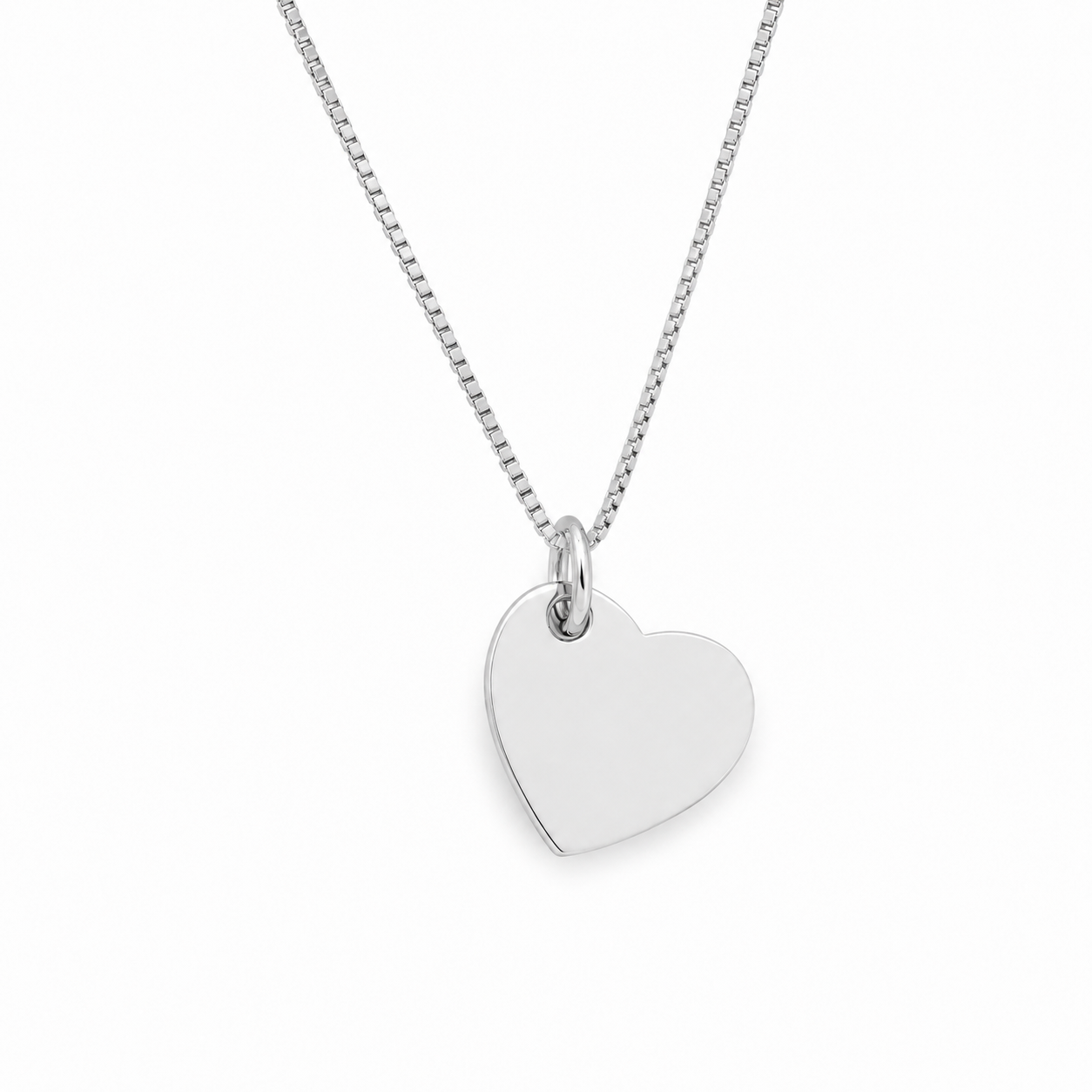 Medalla de plata 12mm. Corazón