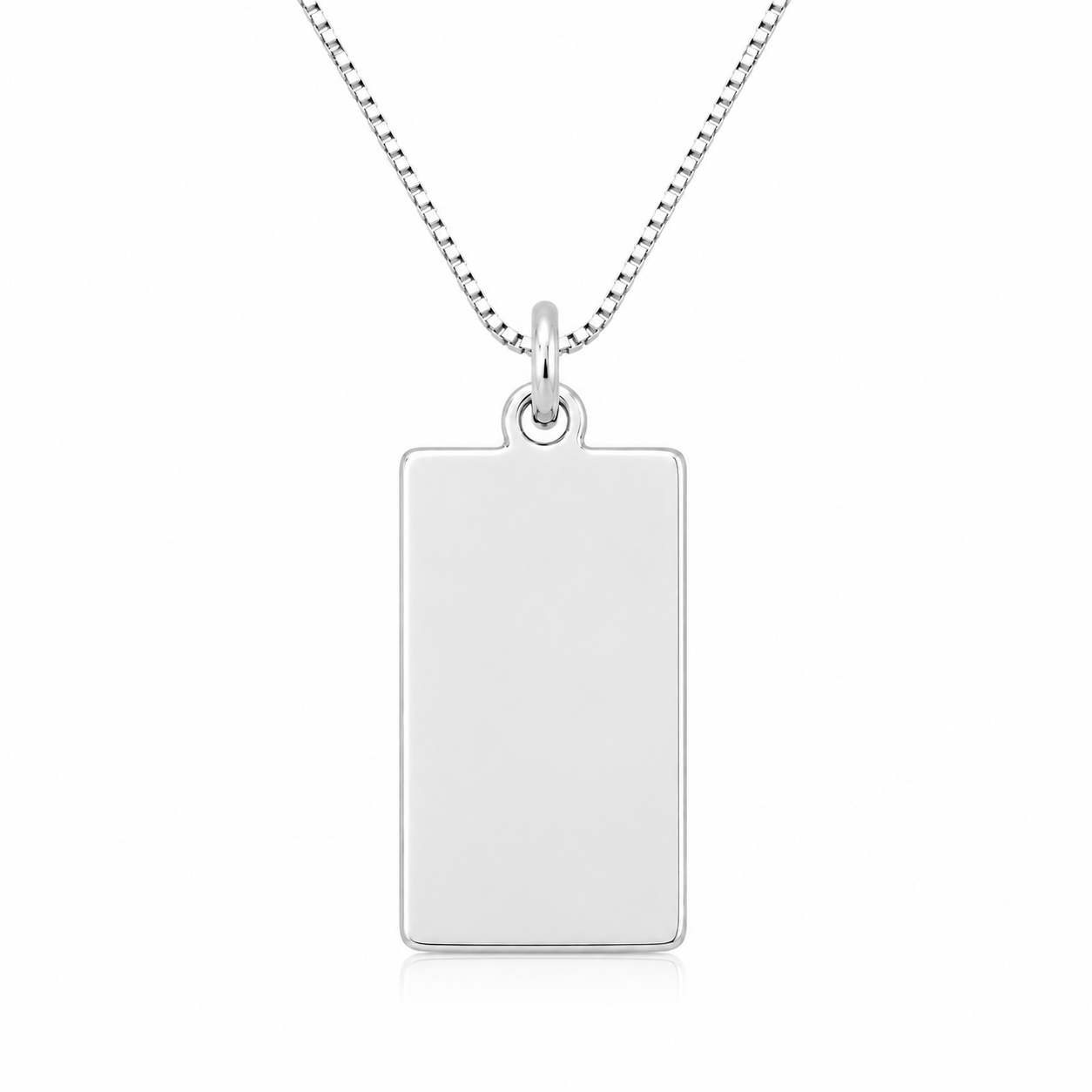 Medalla de plata 20x12 mm. Rectangular